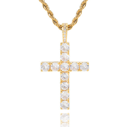 Kreuz Halskette | Weißgold