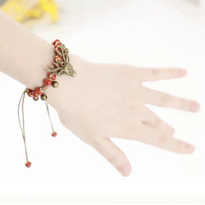 Handgefertigtes Keramik Rehkitz Charm Armband