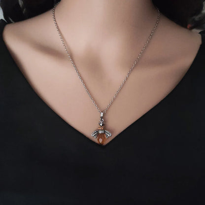 Vintage Biene Halskette & Ohrringe Set