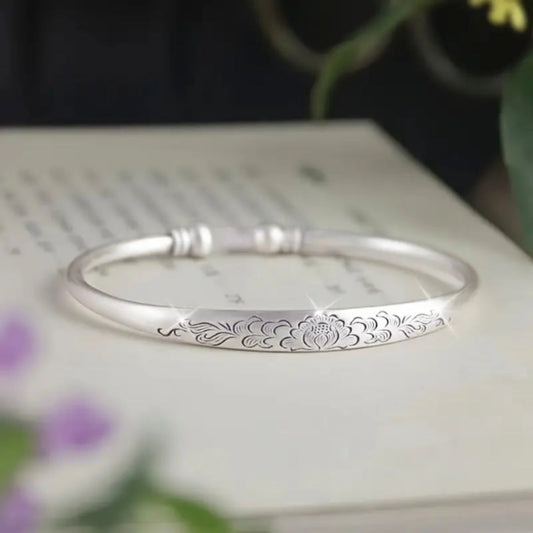 Blumenpfad Silber Armband