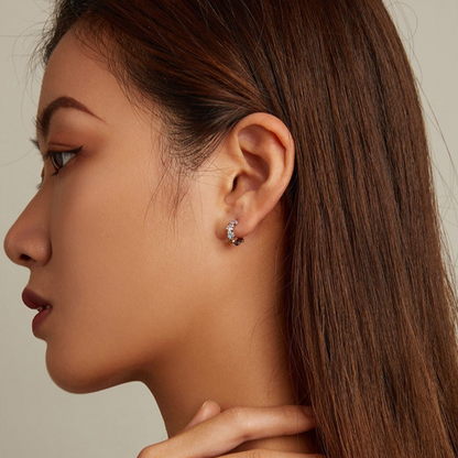 Bunte Pfoten Ohrringe in Sterlingsilber