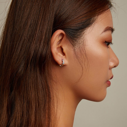 Bunte Pfoten Ohrringe in Sterlingsilber