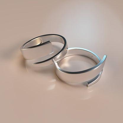 Verstellbarer schlichter Ring aus 925er Silber