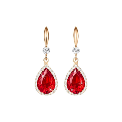 Ruby Teardrop Ohrringe | Roségold