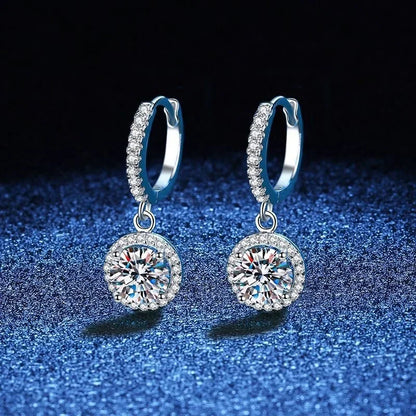 Sterlingsilber 1 Karat Moissanit Ohrringe