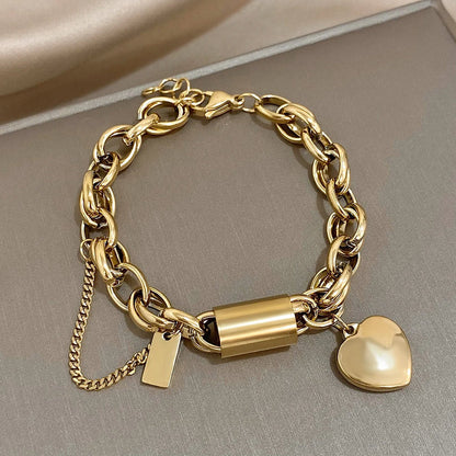 Heartened Chunky Armband | Weißgold