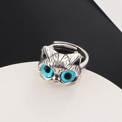 Blaue Augen Katzen Ring