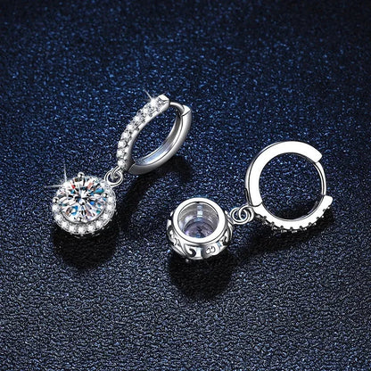 Sterlingsilber 1 Karat Moissanit Ohrringe