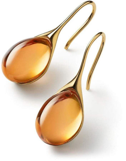 Kristall Tropfen Ohrringe in Gold und Silber