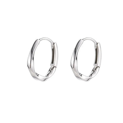 Sterlingsilber Runde Inlay Ohrringe