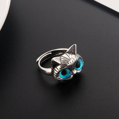 Blaue Augen Katzen Ring