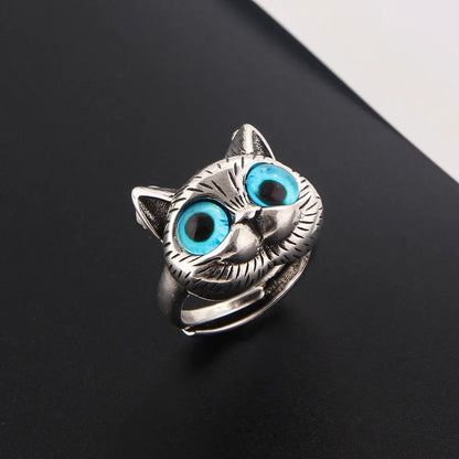 Blaue Augen Katzen Ring