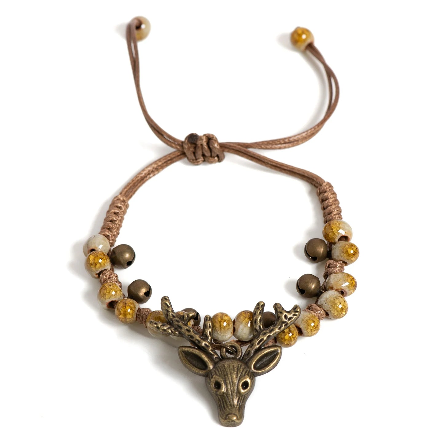 Handgefertigtes Keramik Rehkitz Charm Armband