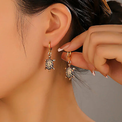 Meeresschildkröten Huggie Ohrringe