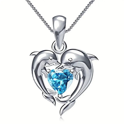 Oceanheart Zwillinge Halskette | Weißgold