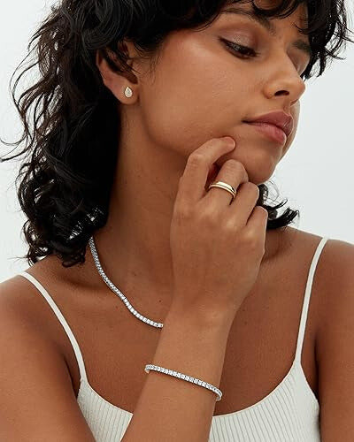 Tennis-Armband | Weißgold