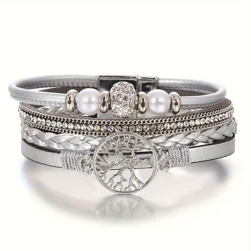 Elegantes mehrlagiges Baum-des-Lebens-Armband
