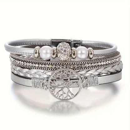 Elegantes mehrlagiges Baum-des-Lebens-Armband