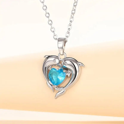 Oceanheart Zwillinge Halskette | Weißgold