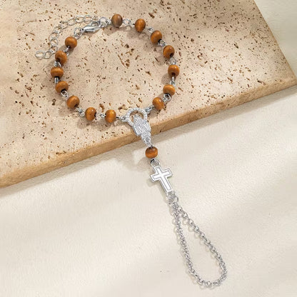 Gothischer Rosenkranz-Kreuz-Armband