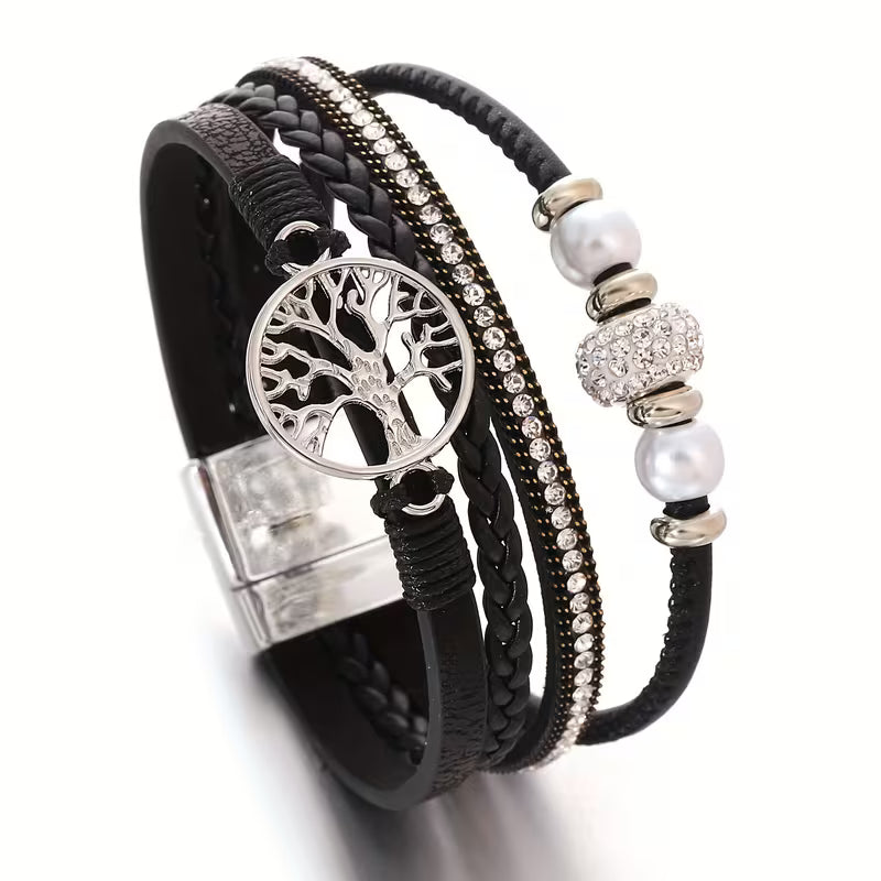 Elegantes mehrlagiges Baum-des-Lebens-Armband