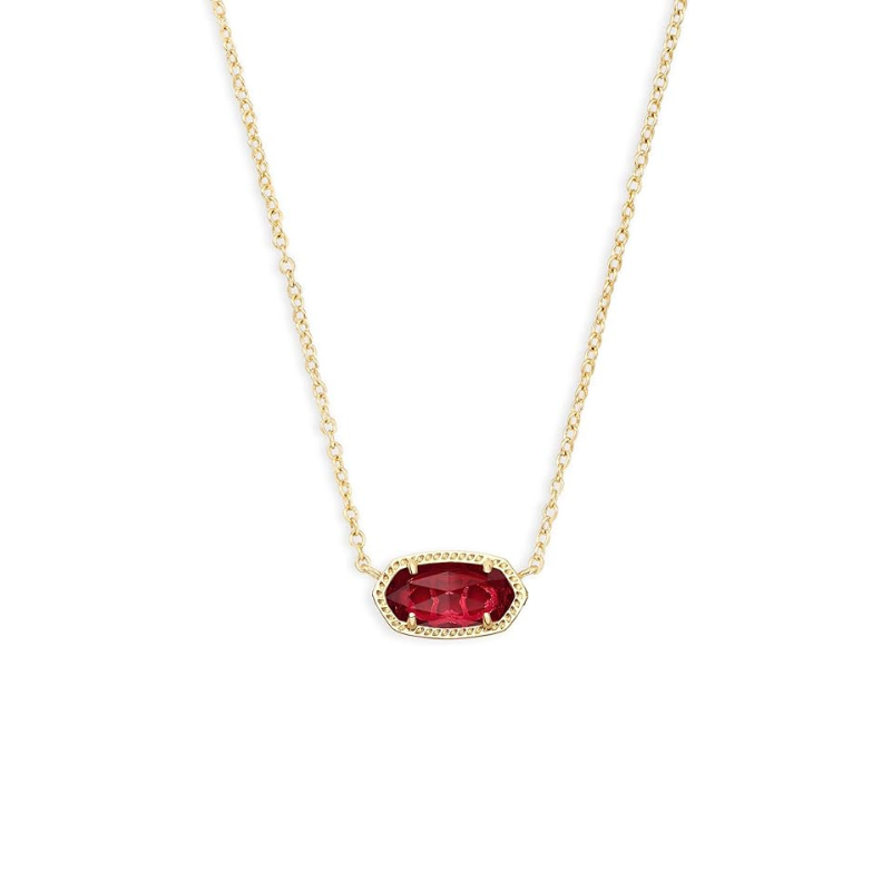 Klassischer Oval Rubin Halskette | Gold