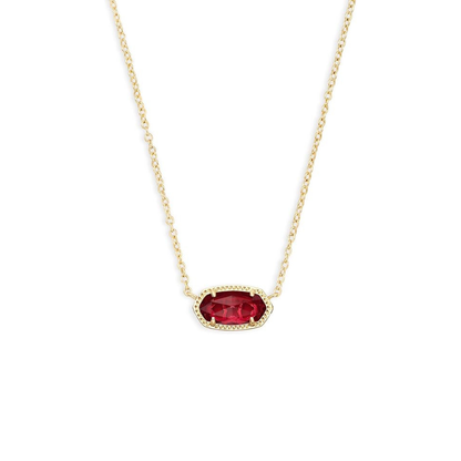 Klassischer Oval Rubin Halskette | Gold
