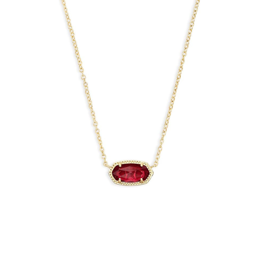 Klassischer Oval Rubin Halskette | Gold