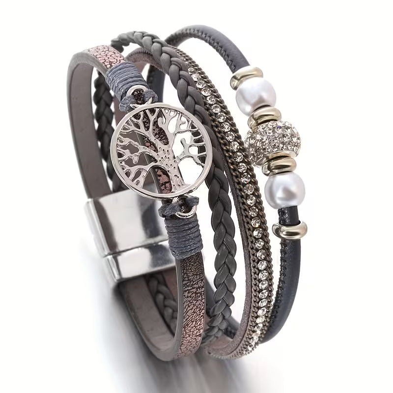 Elegantes mehrlagiges Baum-des-Lebens-Armband