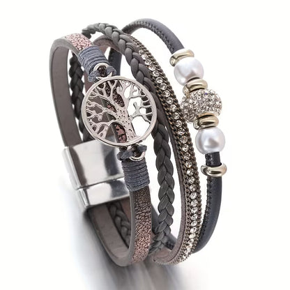 Elegantes mehrlagiges Baum-des-Lebens-Armband