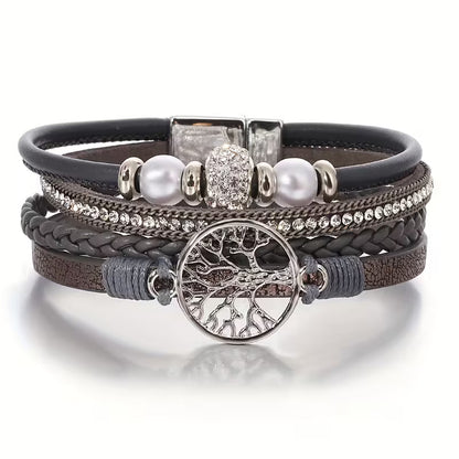 Elegantes mehrlagiges Baum-des-Lebens-Armband