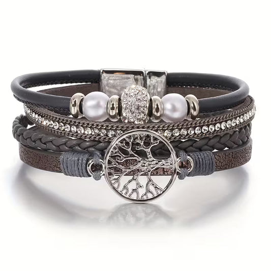 Elegantes mehrlagiges Baum-des-Lebens-Armband