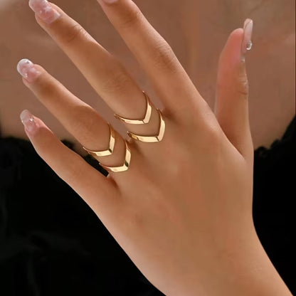 2-teiliges elegantes minimalistisches Ring-Set