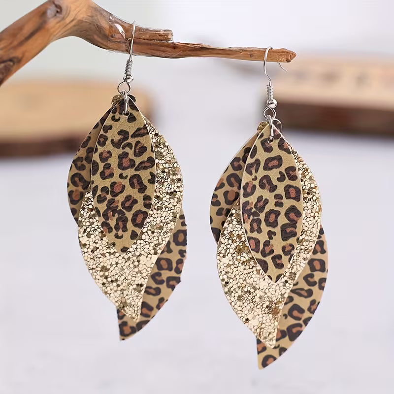 Vintage Leopardenstil Ohrringe