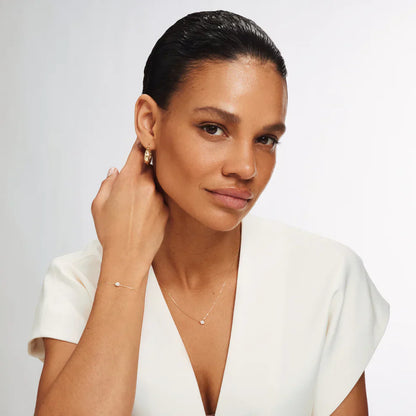 Moissanit-Stein Cléa-Set | Gold