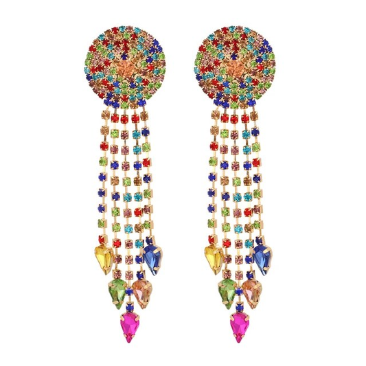 Vintage-Mandala-Ohrringe mehrfarbig