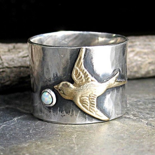 Vintage Kolibri Silber Ring