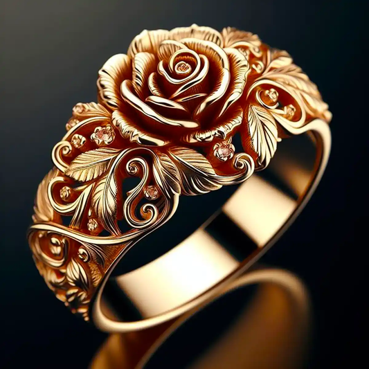 Blumenring aus Gold