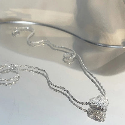 925 Sterling Silber Halskette mit eingraviertem Herz