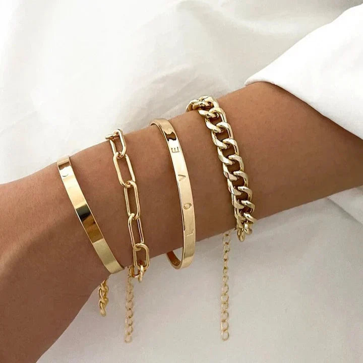 Armband-Set Elan Mercer | Gold