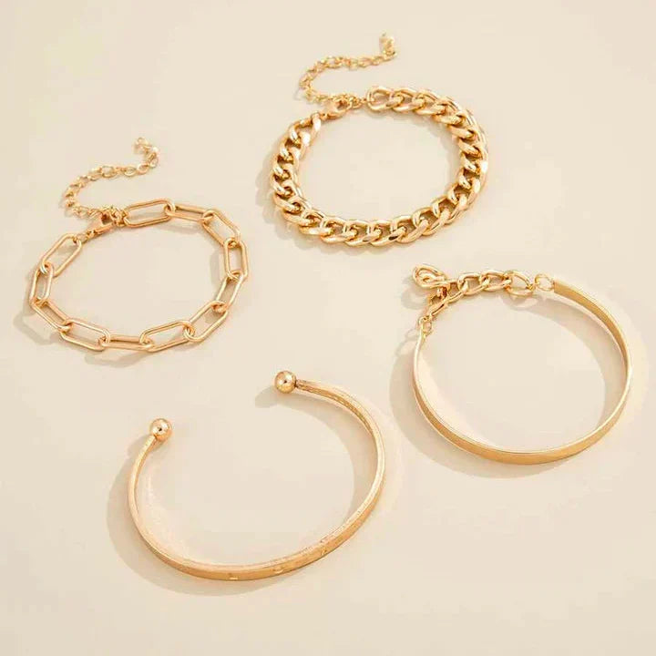 Elan Mercer Armband-Set | Weißgold