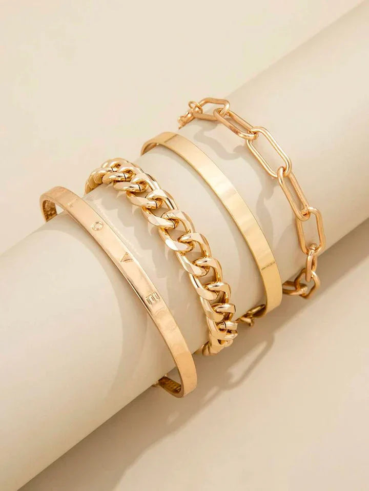 Armband-Set Elan Mercer | Gold