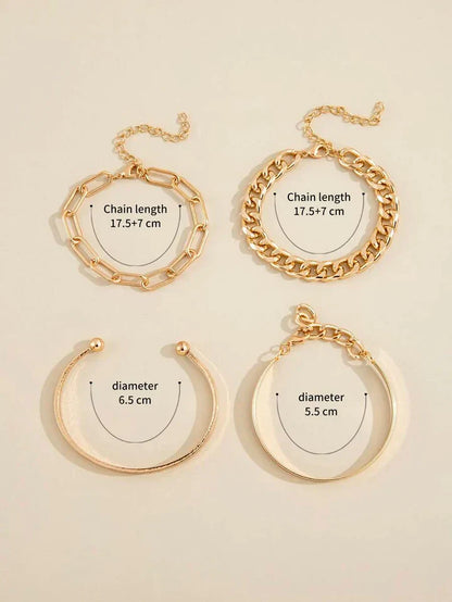 Elan Mercer Armband-Set | Weißgold