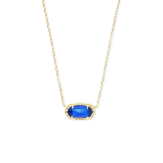 Klassische Ovale Saphir Halskette | Gold