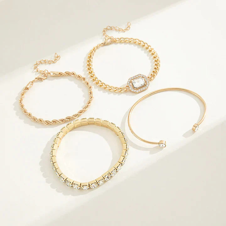 Domitia Calvina Armband-Set | Weißgold