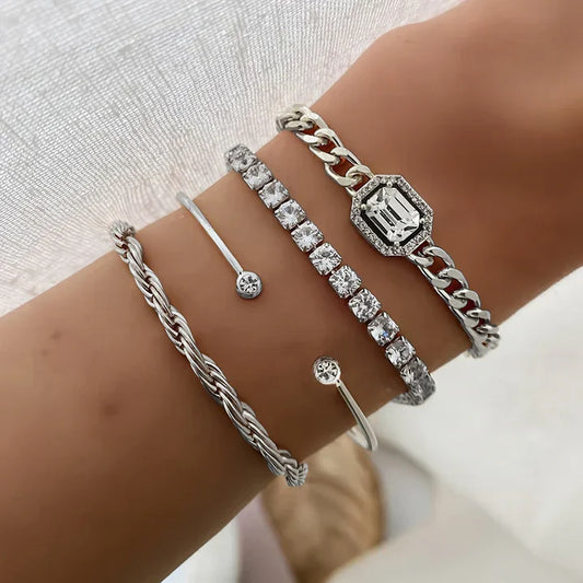 Domitia Calvina Armband-Set | Weißgold